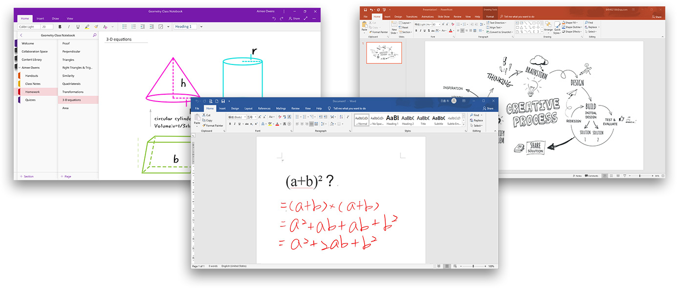 digital writing / inking with XP-Pen Star G960S/Star G960S Plus in common Microsoft Office software like Word, PowerPoint, OneNote